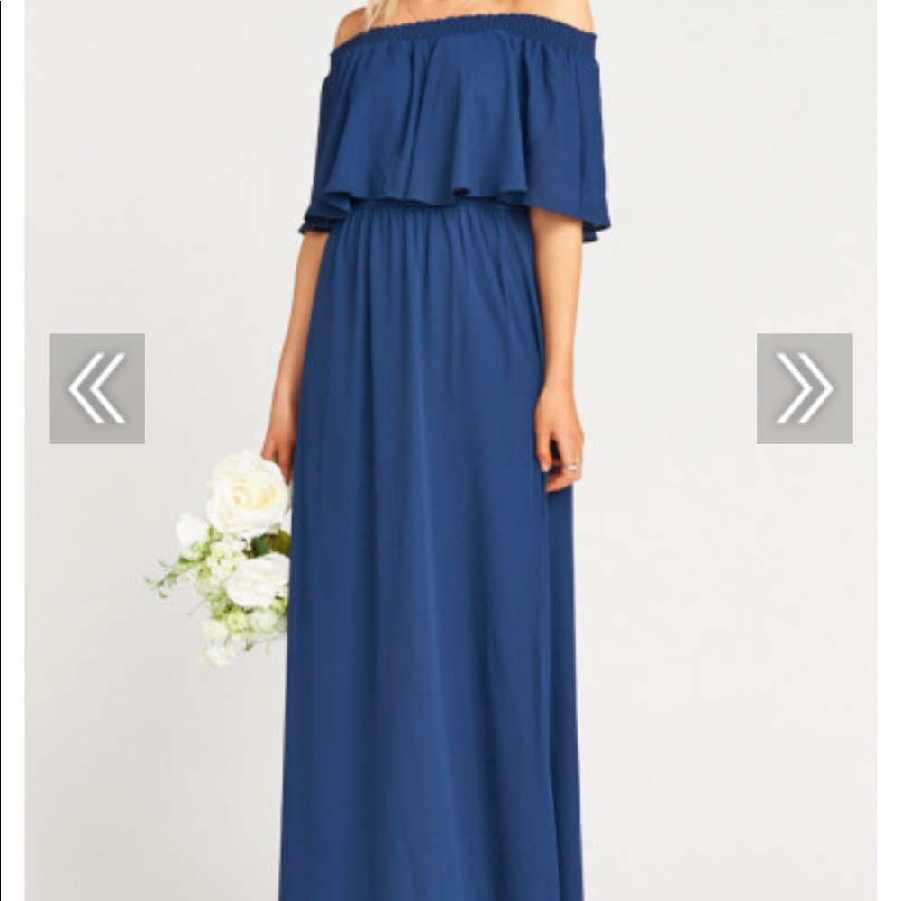 Navy blue strapless dress! Worn once at wedding